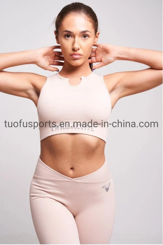 Ladies Seamless Vest Sports Wear Gym Wear Yoga Wear Fitness Wear and Sport Bra and Top