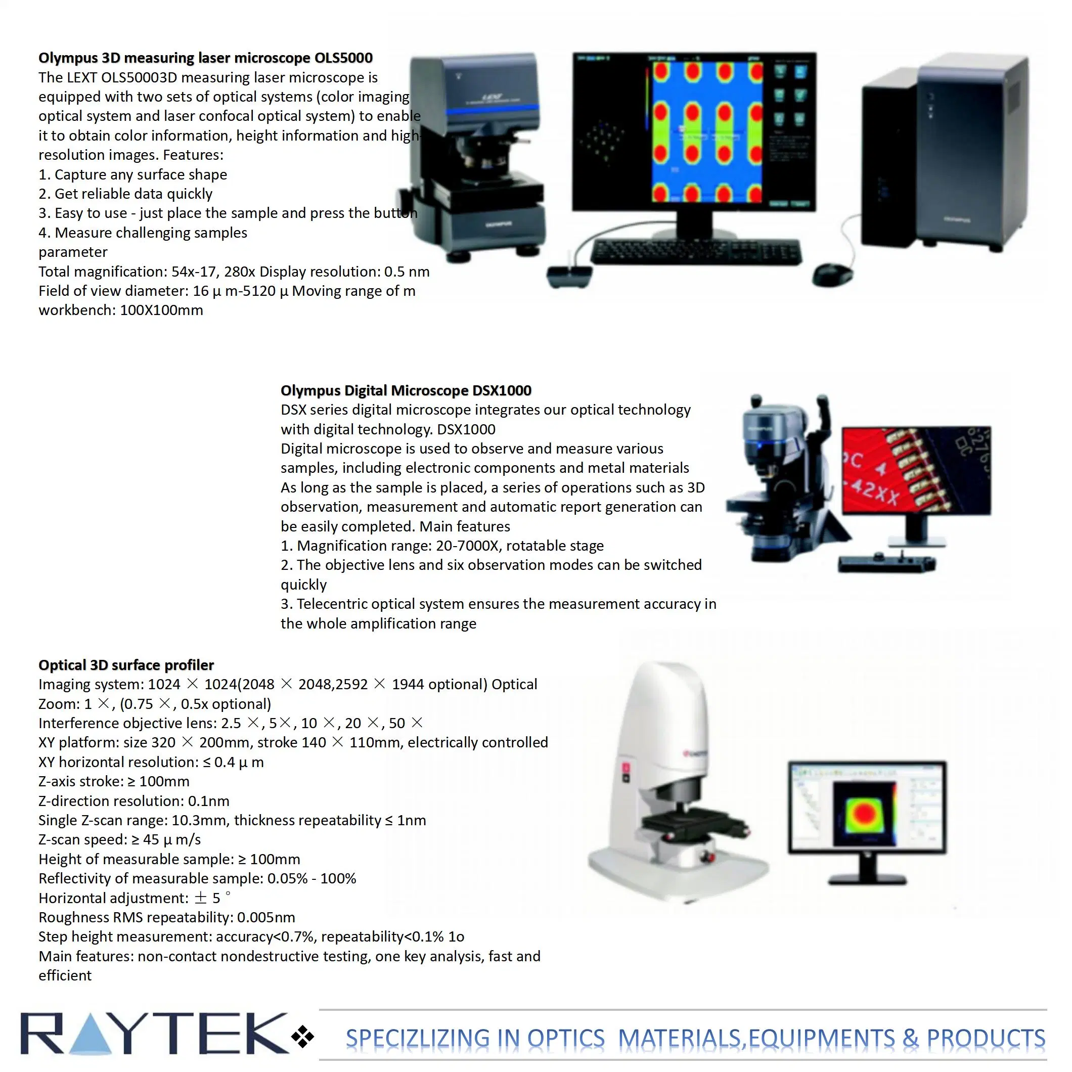 Optical Microscopes/Olympus Stereomicroscope/Polarizing Microscope/Metallographic Microscope