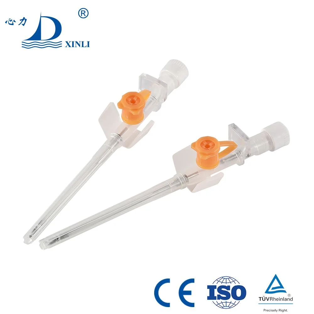 Catéter de cánula IV desechable de alta calidad estéril médico Tipo de ala Talla 14G -24G