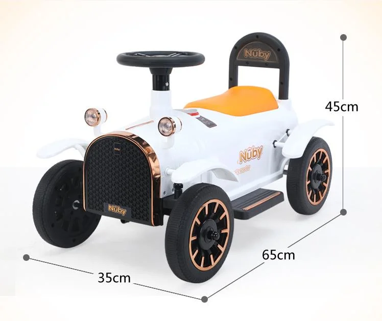 Vintage Children's Classic Car Track Car Four Wheels 1-6 Years Old Scooter Balance Car Male and Female Treasure Baby Walker with Tow Bucket