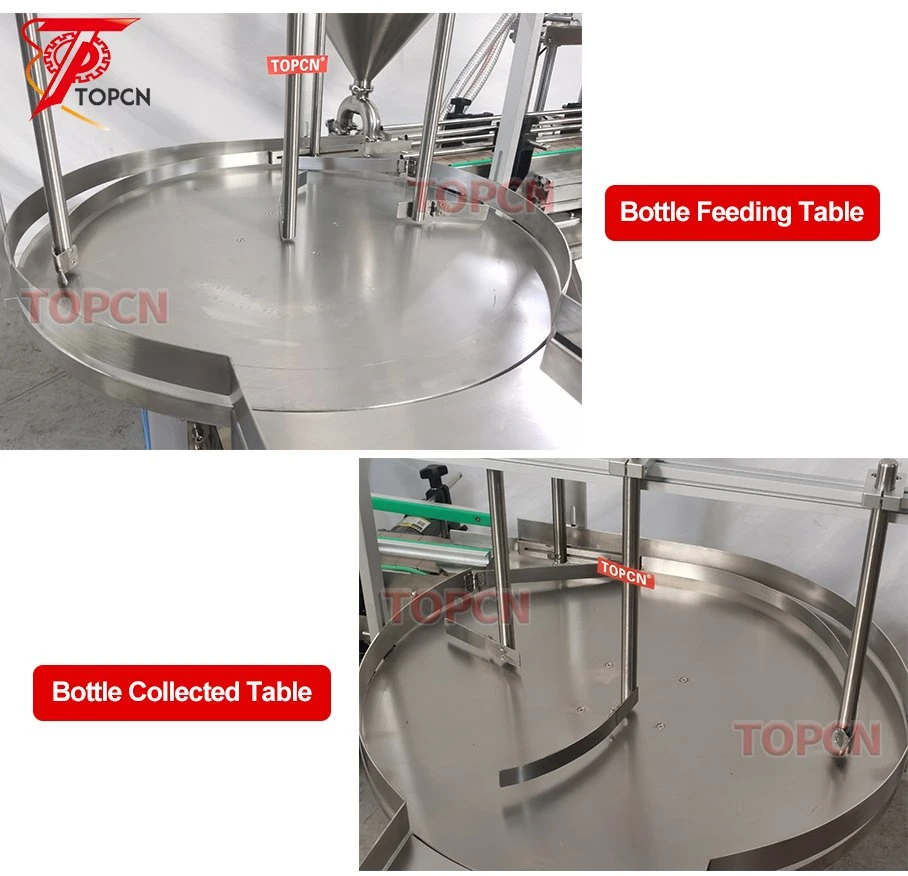 Geleia automática Manteiga Corporal Detergente líquido Shampoo Loção linear da mesa de nivelamento de enchimento da máquina de etiquetas com garrafa classificando