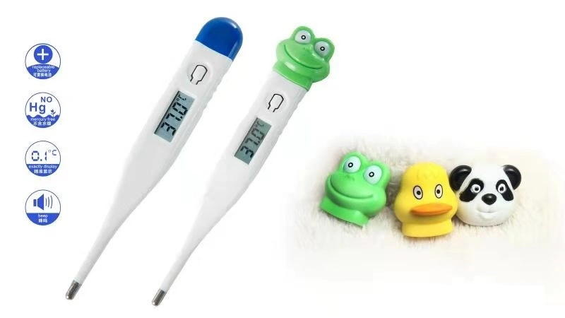 Family Health Care Baby Flexible Soft Animal Frog Duck Cartoon Cute Head Digital Thermometer