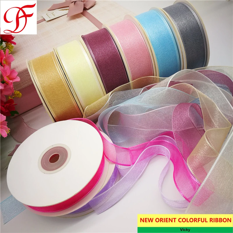 Satin Grosgrain Metallic Taffeta Sheer Organza Ribbon Bow Crafts for Box/Garments/Underwear