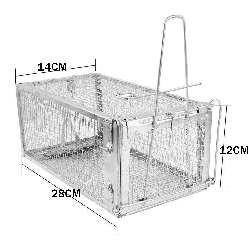 Humane Mesh Mouse Rat Trap Cage Live Catch Rodent Control with Single Door