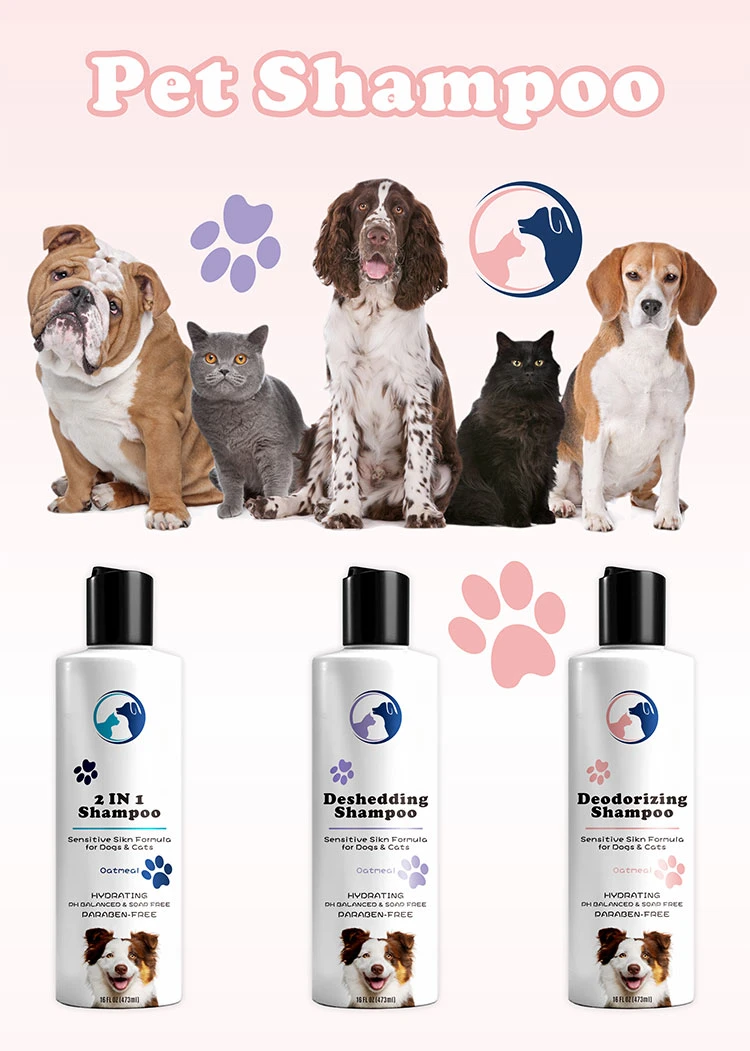 Shampoo do cão da etiqueta confidencial para condições, Detanges, moisturiza o preço por atacado da fábrica