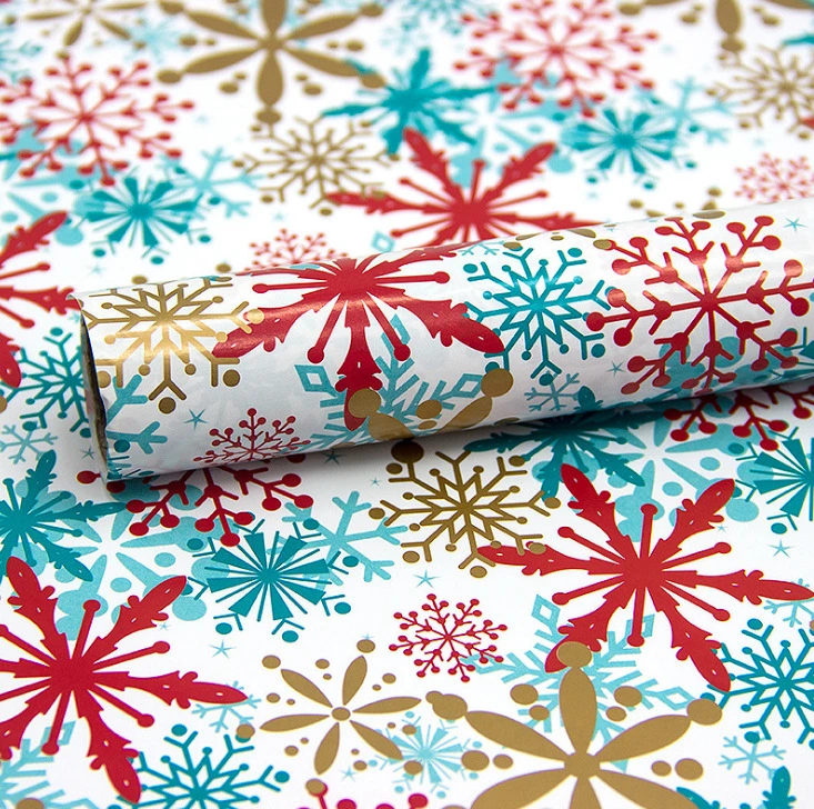 Factory Direct Sale Colorful Wrapping Roll Paper for Gift Packaging of Holiday