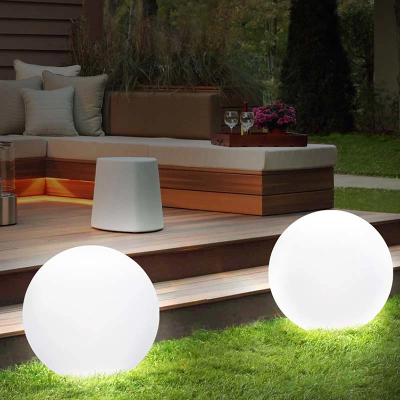 Outdoor LED Furniture Plastic Round RGB Ball Light LED Solar LED Lamp