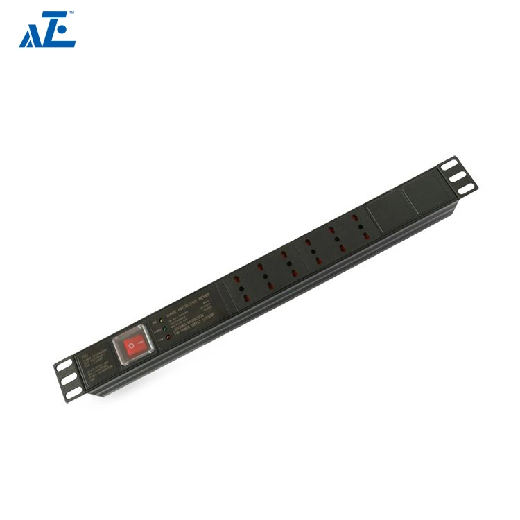 1u Rack Mount 6 Ways Italy PDU with 1p Circuit Breaker