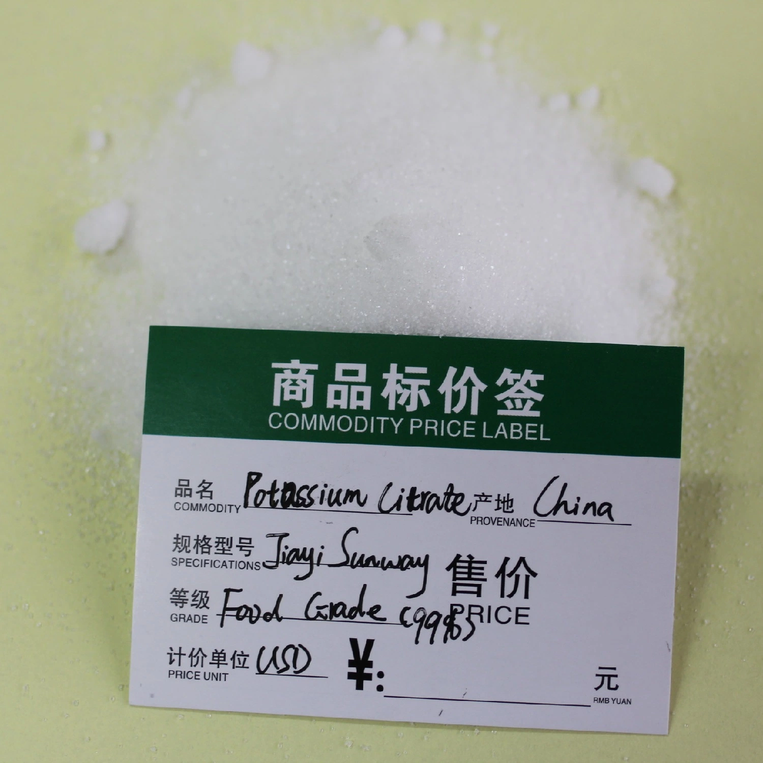 Factory Direct Selling Potassium Citrate 99% Food Grade