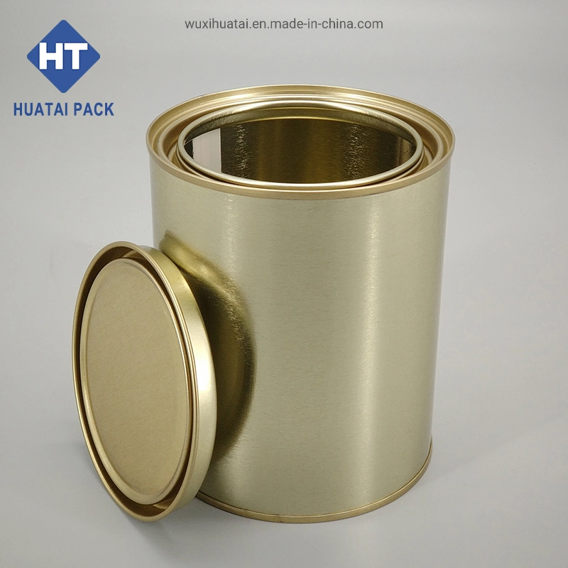 105*130mm Metal Paint Tin Can Size, 1L Round Tinplate Can
