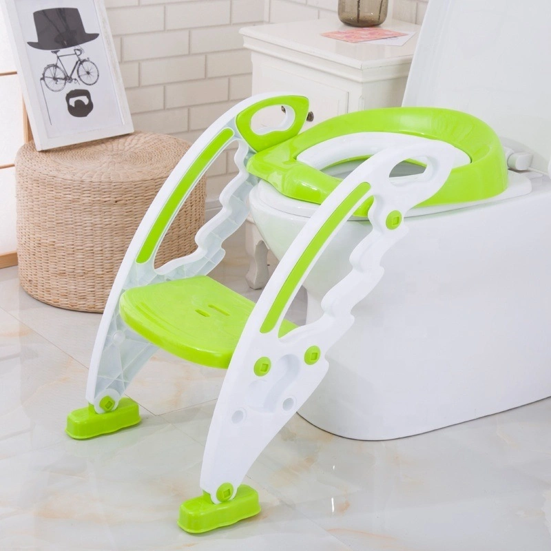 Entrenador de potita con asiento suave ajuste de bebé Potty asiento de entrenamiento Con escalera plegable asiento Potty