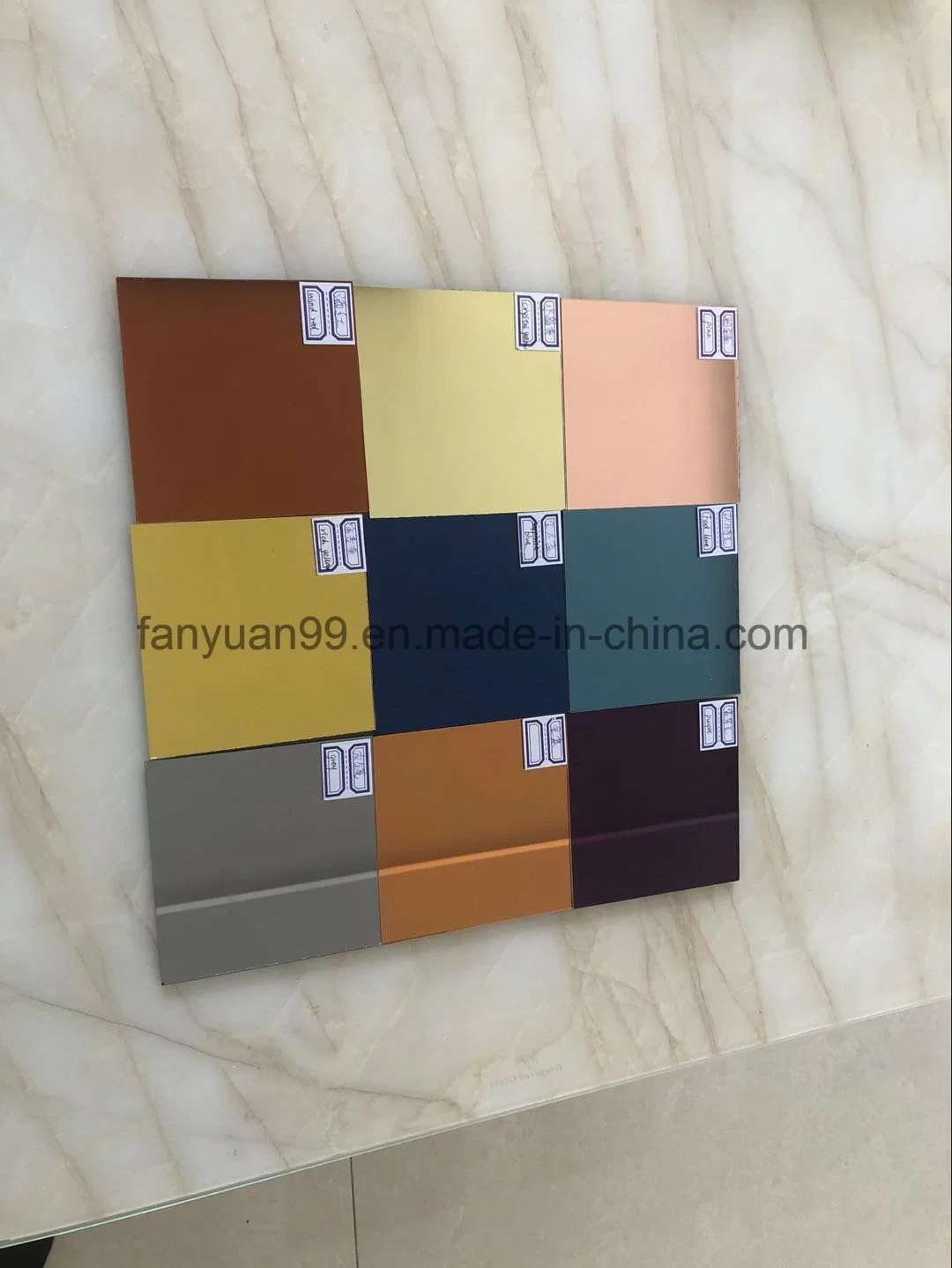 914*610*1.5mm verre miroir doré super fin