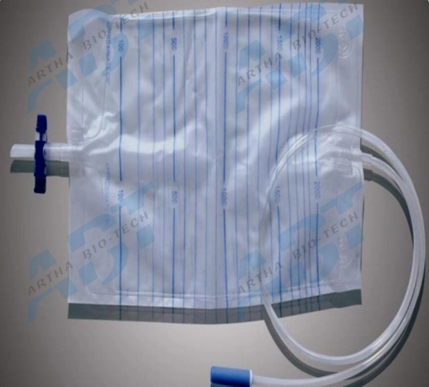 Medical Instrument 2000ml Urine Bag T Valve/Push-Pull Valve