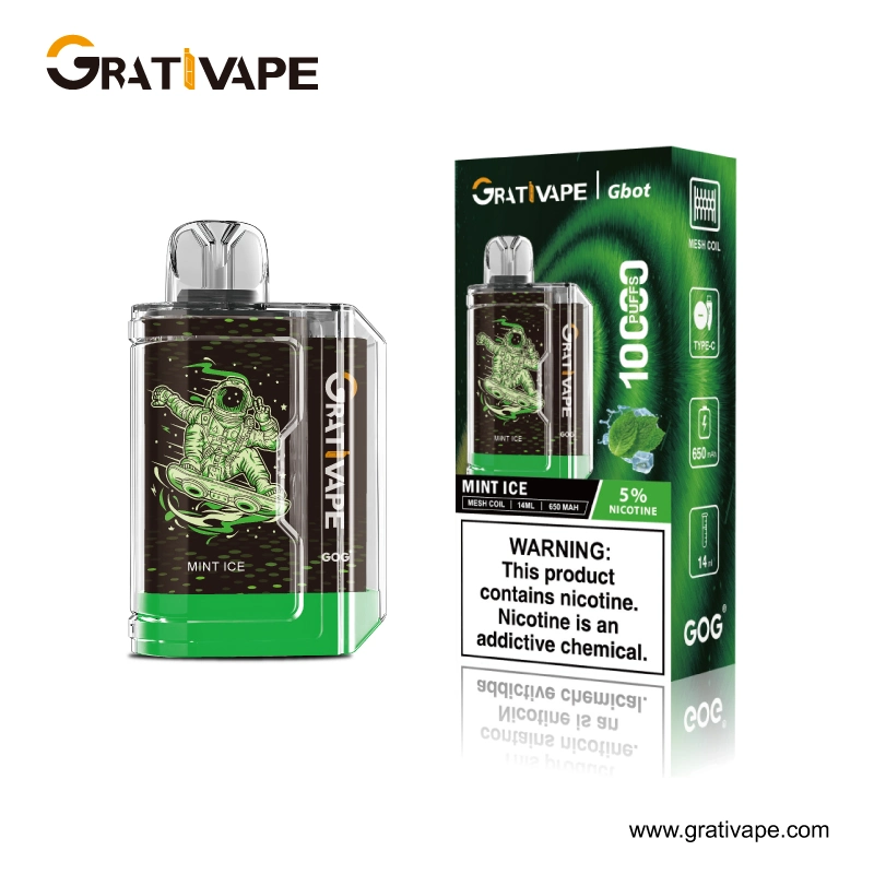 2023 Grativape Gbot 10000 Puffs потери высокой никотина фрукты Vape серии E - Прикуриватель первого ряда сидений