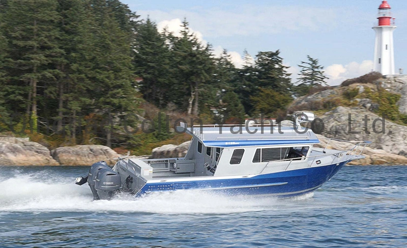 Barco de pesca de aluminio de alta mar y el barco de pasajeros con cabina