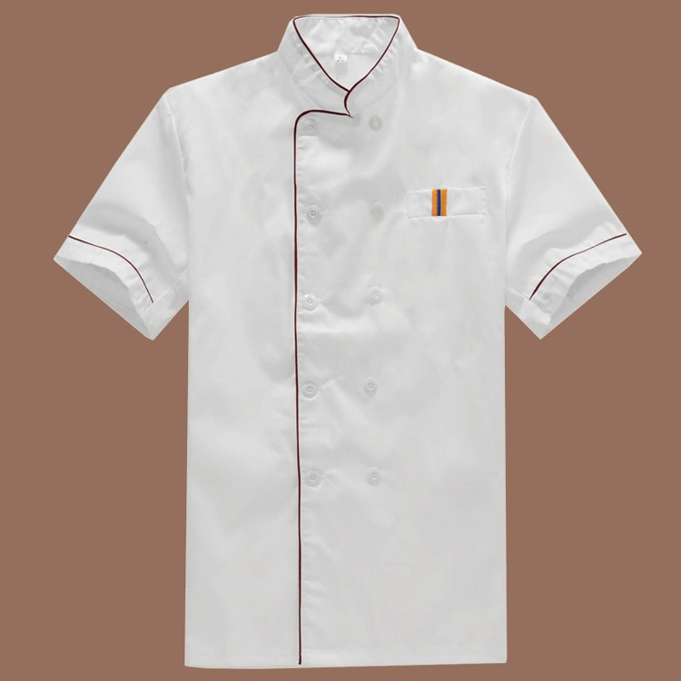 Hotel Kitchen Worker Suit Customized Logo Breathable Cotton Polyester Chef Cook Uniform