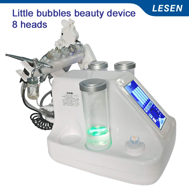 La dermabrasion peeling facial Aqua de l'eau de la machine de la beauté de l'équipement multifonction 8 en 1