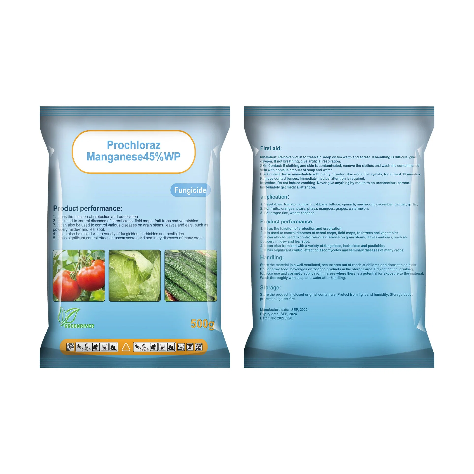 Greenriver High quality/High cost performance Fungicides Prochloraz Manganese 45%Wp Bactericide