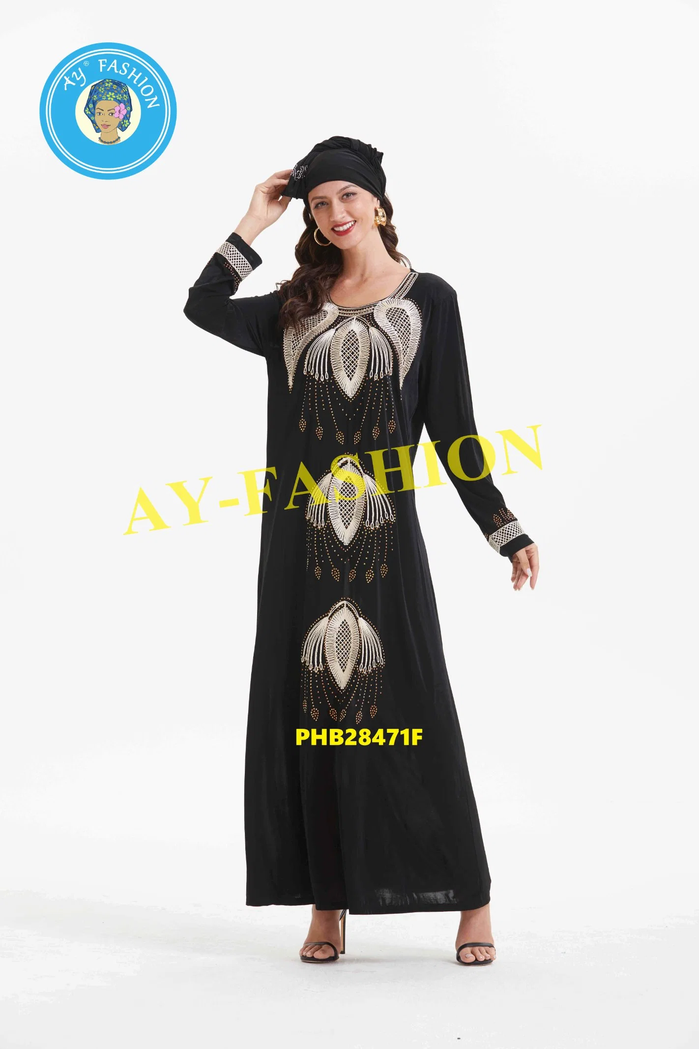 Popular Summer High Ice Silk African Muslim Long Abaya