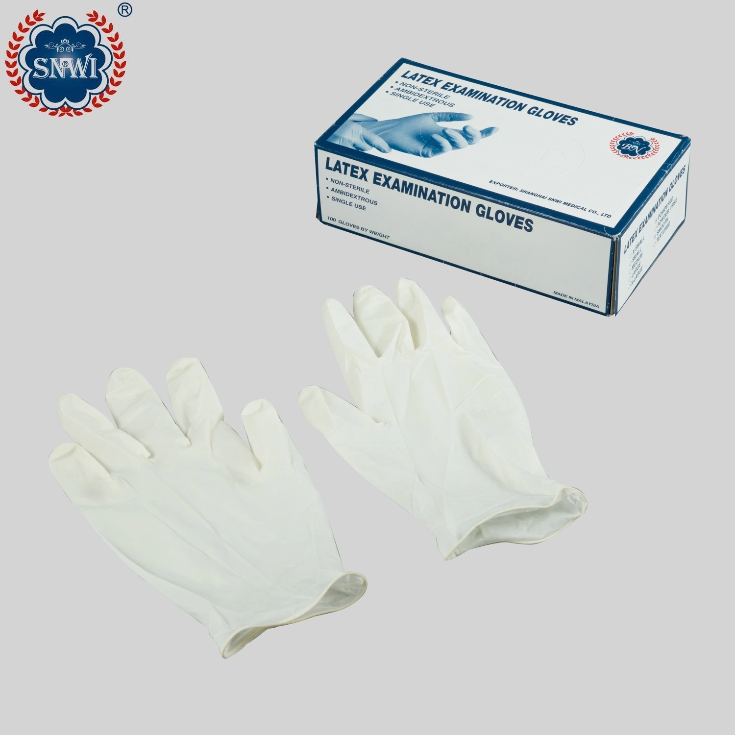 Hot Sale Low Price Disposable Medical Dental Powdered Latex Examination Gloves