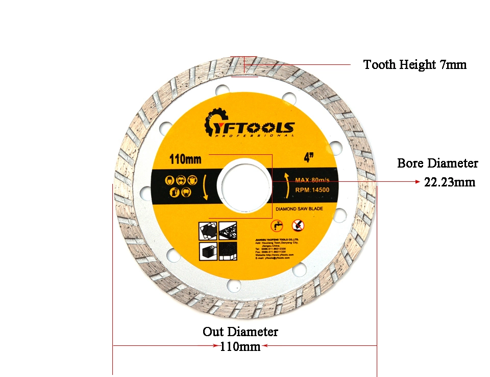 Turbo Diamond Small Circular Saw Blade in Tool Parts