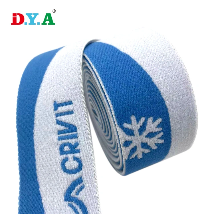 Custom Soft Breathable Nylon Elastic Waistband Jacquard Elastic Band for Goggle Strap/Underwear Garments