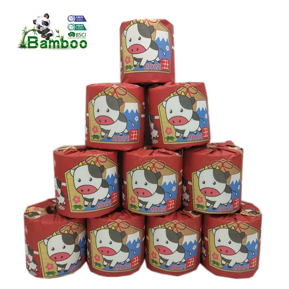 Soft Organic Eco-Certified Customized Cheap 3 Layer Bamboo Toilet Paper