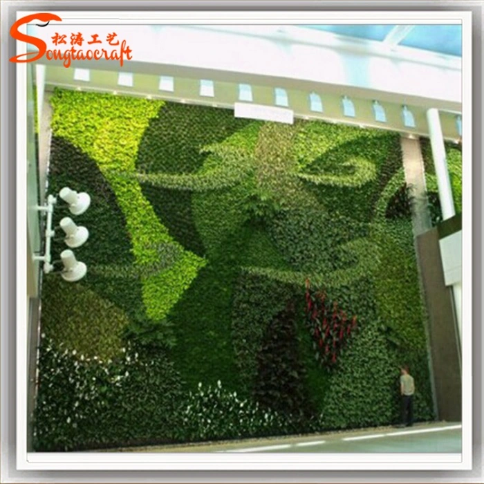 Hot Sale Unique Design Artificial Plant Wall Plastic Grass