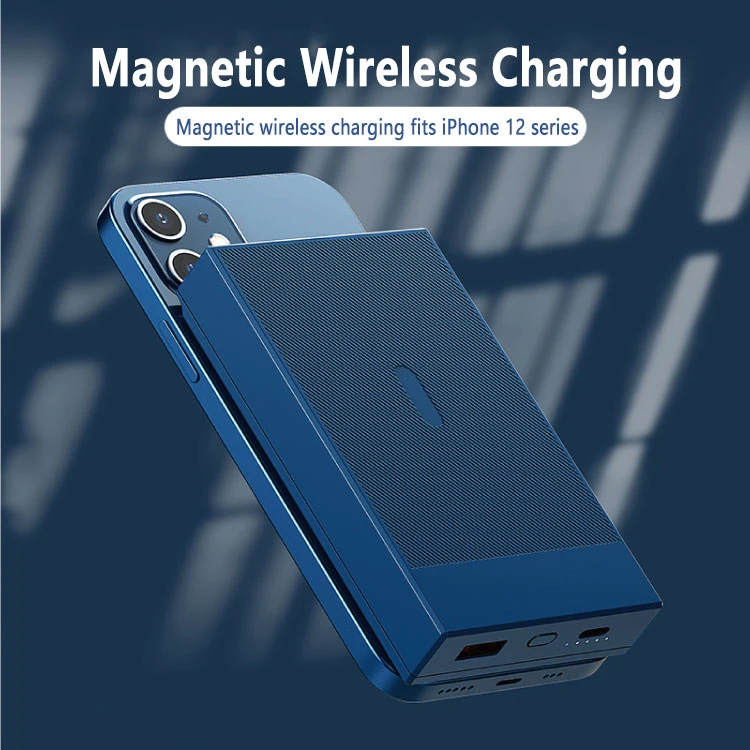 Portátil 10000mAh 15W Wireless Magnetic Mobile Charger LED Powerbanks