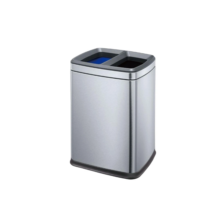 Hotel Waste Bin Brushed Stainless Steel Trash Can