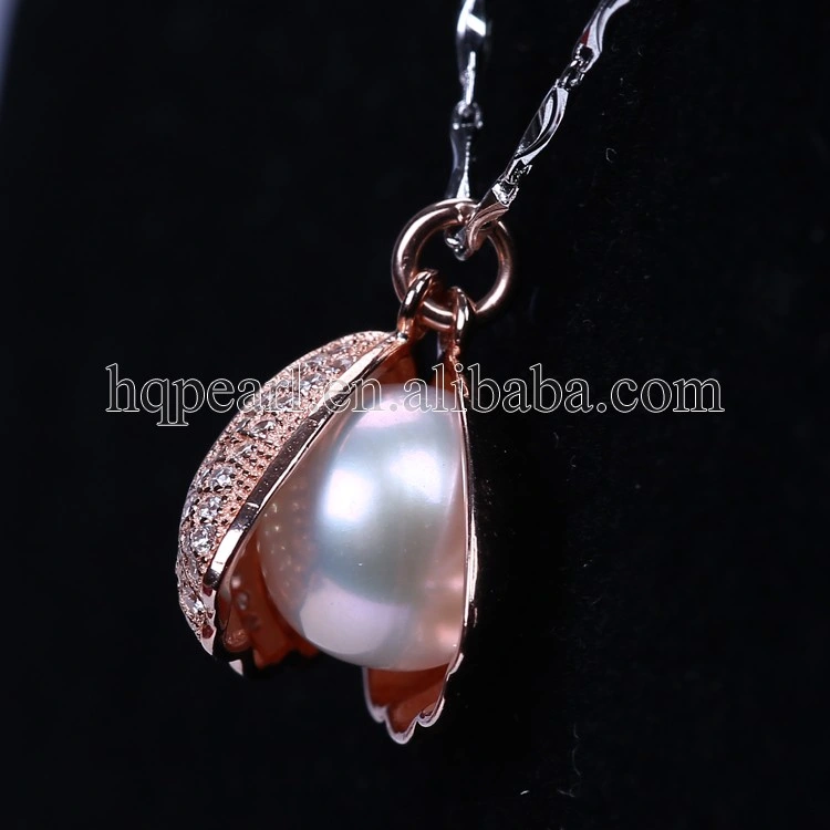 Artistic Delicate S925 Chain Necklace Jewelry with Pearl Cages Daily Wear