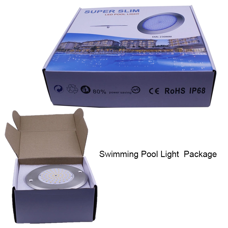 35W blanco cálido Blanco frío de acero inoxidable LED Luz subacuática para piscinas enterrada fuentes y estanques de barcos