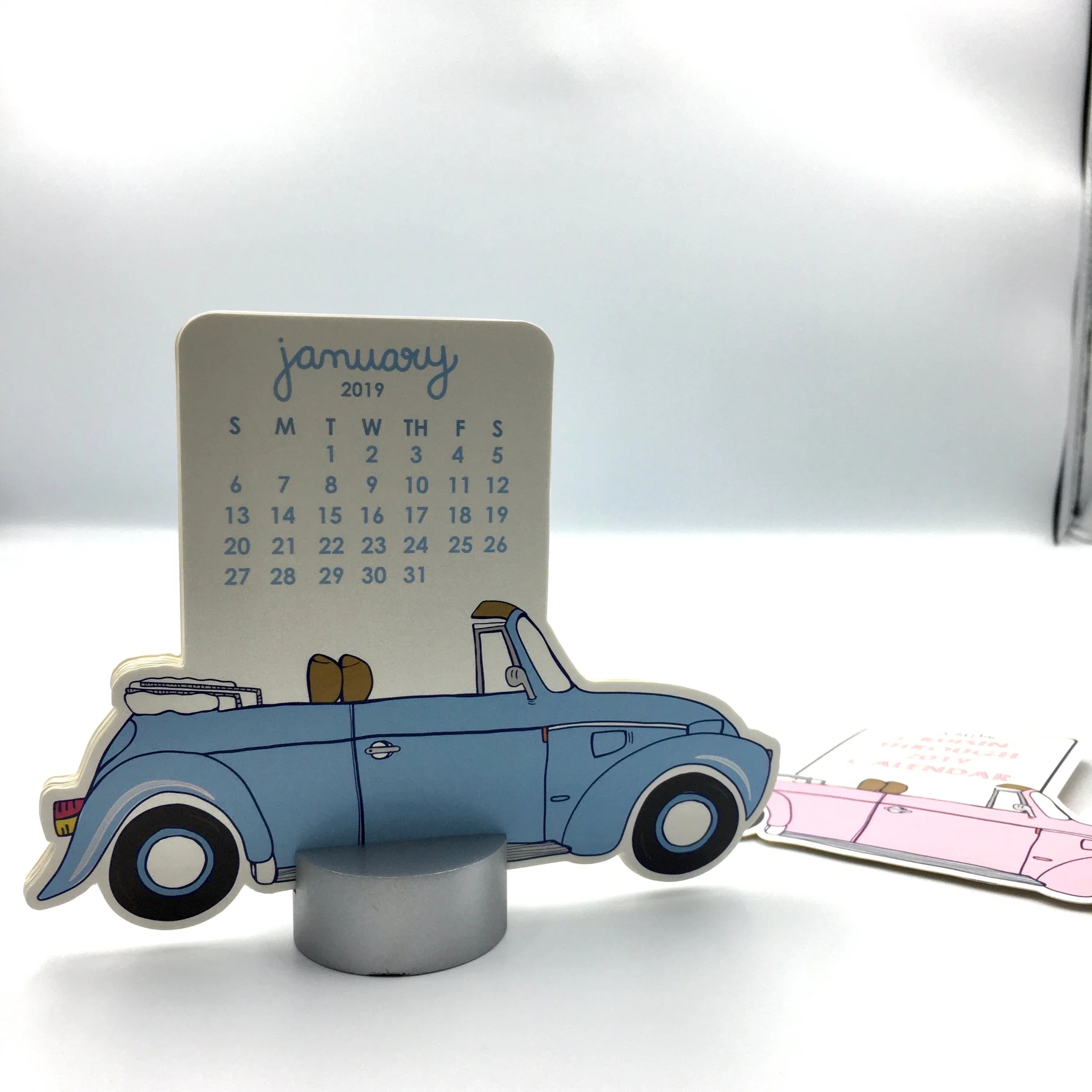 Customized Printing Mini Desktop Calendar Table 365 Days Yearly Calendar Office Supply