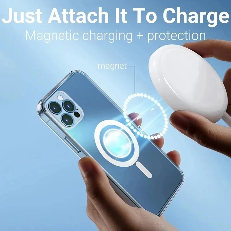 Magsafe Clear Wireless Charging Phone Case with Retail Box Packaging for iPhone 15