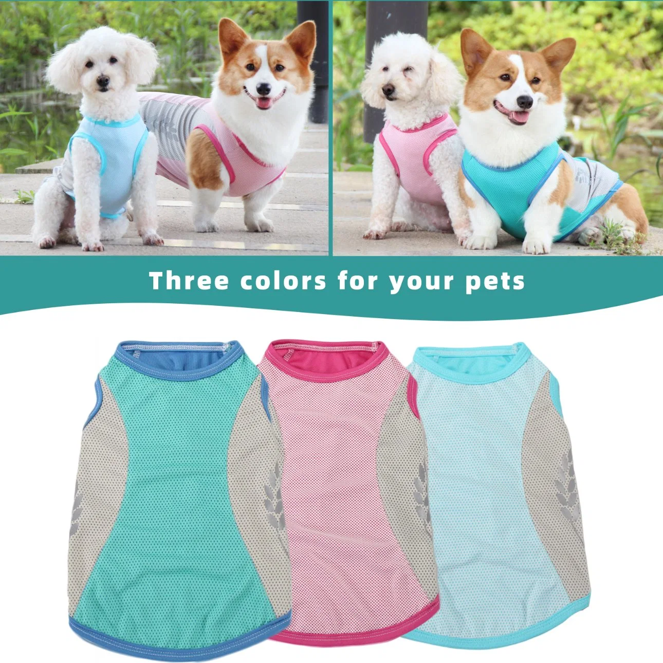 Pet Vest Comfortable Dog Shirt Summer Cooling Vest Breathable Dog Clothing