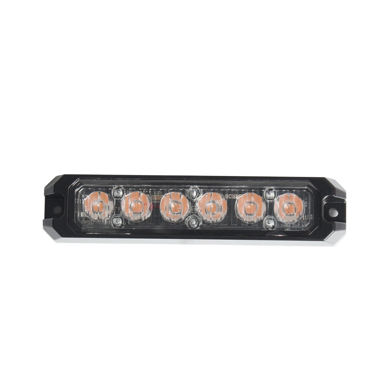 Lampes d'urgence stroboscopique orange à LED violet ultra-mince de 5 pouces 18 W pour Équipement de pompiers pour semi-camions de voitures