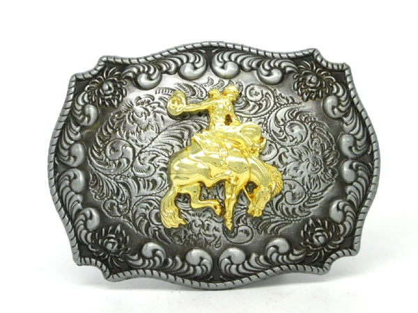 Western Glide Belt Buckle Alloy Slider Adjuster Shoulder Zinc Alloy Strap Buckles Silver Gold Bull Horn Belt Buckle