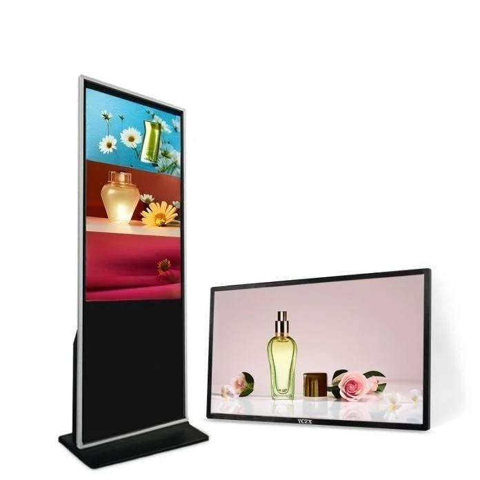 Soporte de suelo de la publicidad de 43 pulgadas de pantalla LCD táctil de infrarrojos de Media Player