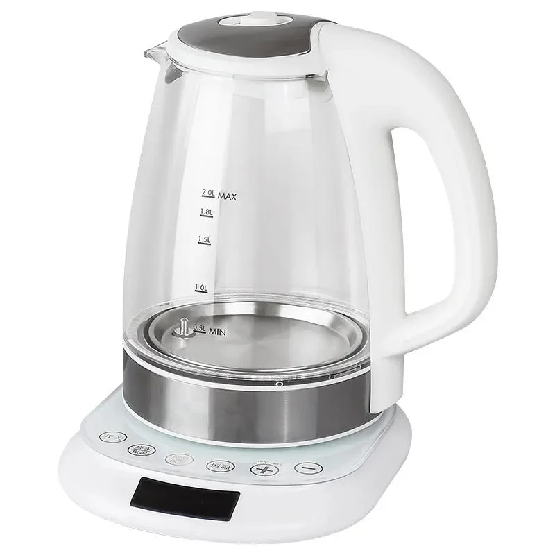 Hot Auto Shut-off & Boil-Dry Protection 2L Water Boiler Coffee Kettle Glass Electric Kettle