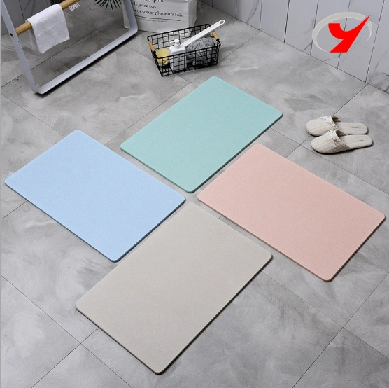 Absorción de agua seca rápido diatomita Non-Slip Alfombra de Baño