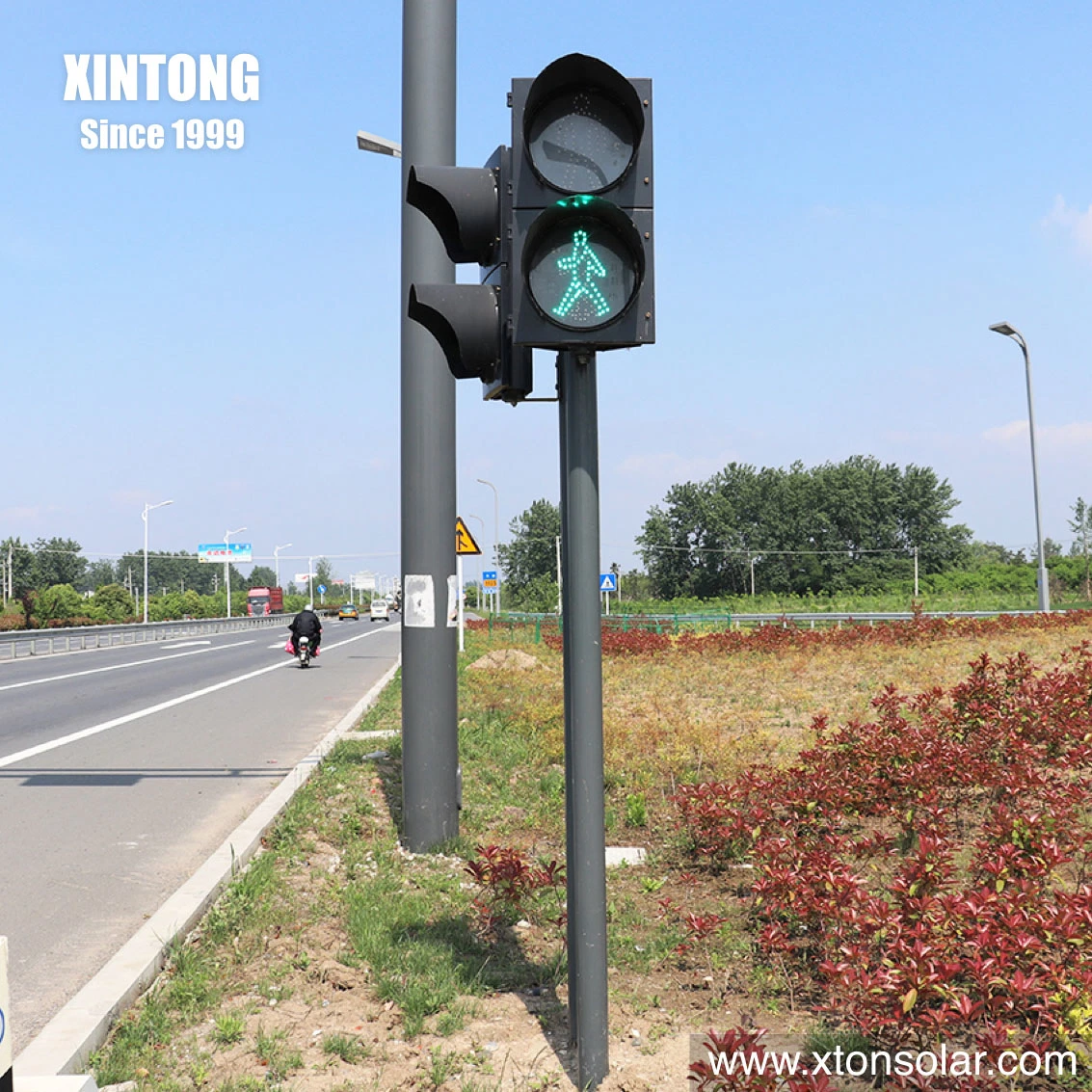 Portátil Xintong City Road de la luz de la señal de tráfico de la energía solar