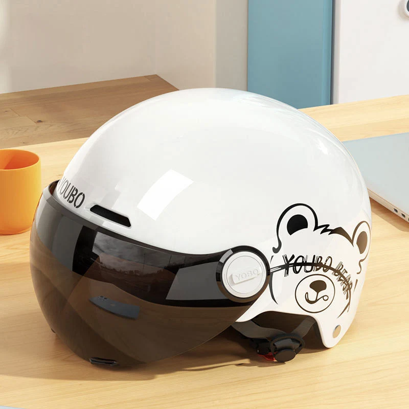 Helmet Summer Electric Car Women's Sun Protection Summer Battery Car a Cute Simple Helmet Personality Lightweight