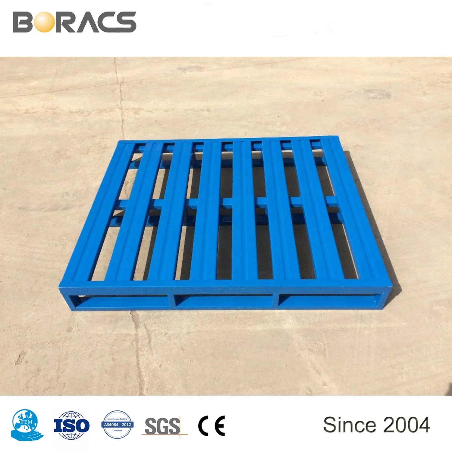 Robuste 4-polige Einstiegstyp und Rack mit einfacher Ausführung Verwenden Sie Standard Durable Single Face Pallet Steel verstärkte Fabrik für Rack Pallet Steel