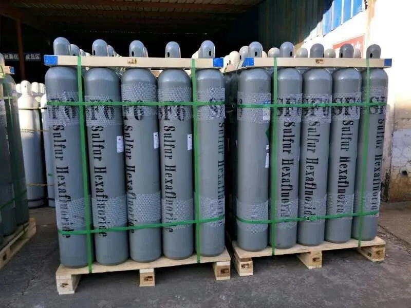 High Pressure Seamless Steel Sulfur Hexafluoride Gas 99.999% Cylinder Sf6 Gas