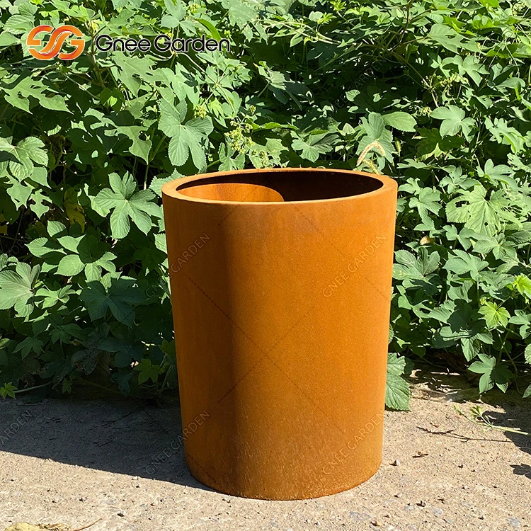 Caisse de plantation en acier Corten de 3 mm, lit de jardin surélevé Plantes Stand pour l'arrière-cour extérieur