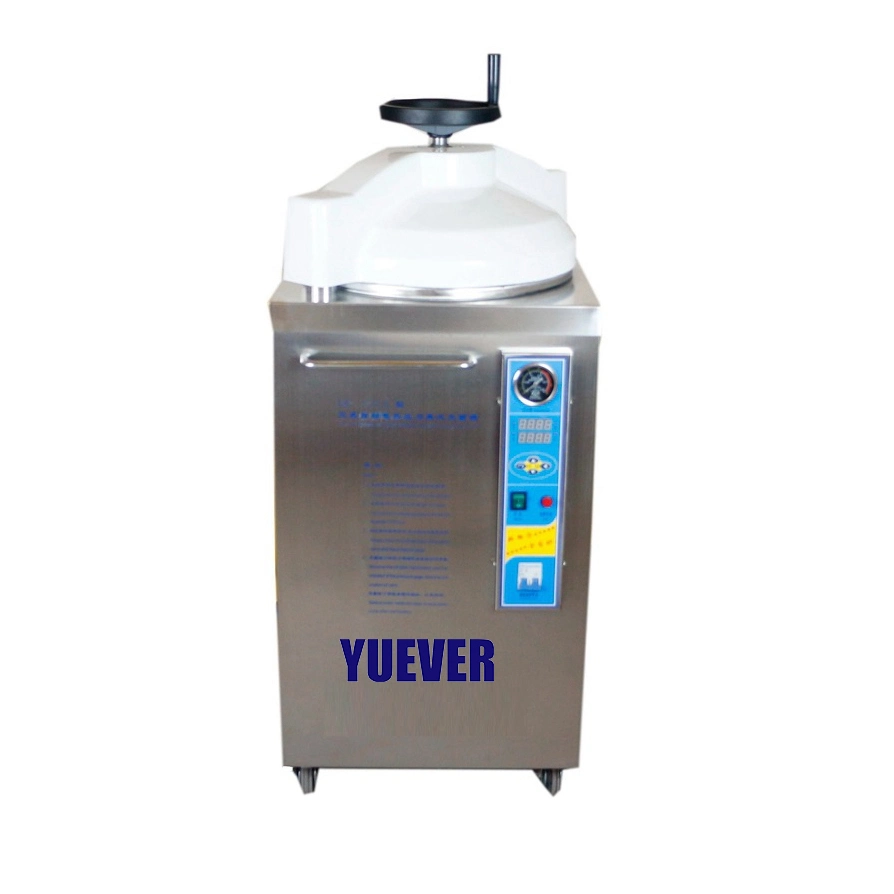 Stérilisateur à vapeur à pression verticale en acier inoxydable autoclave 50L portable Medical Machine de stérilisation par autoclave de classe B.