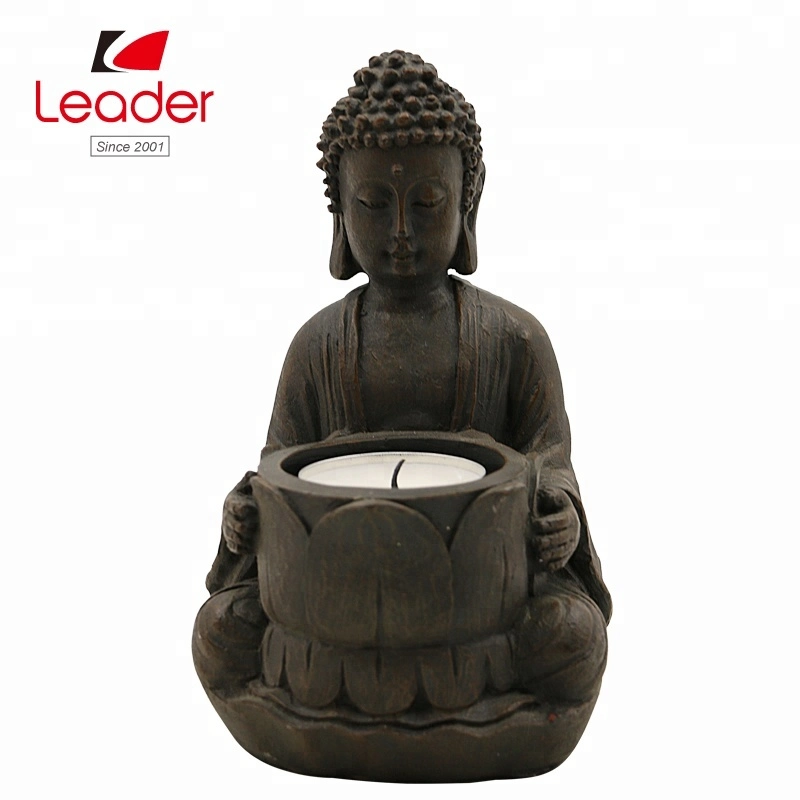 Top Sales Polyresin Small Buddha Tealight Holder Home Decoration, Resin Mini Buddha