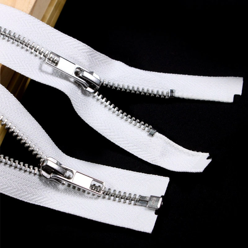 Three Colors Metal Open End Long Chain Nylon Zipper