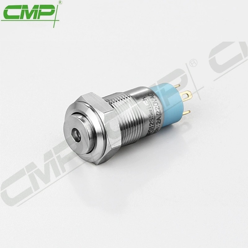 CMP Metal Stainless Steel Anti-Vandal 12mm Small Button Light Switch