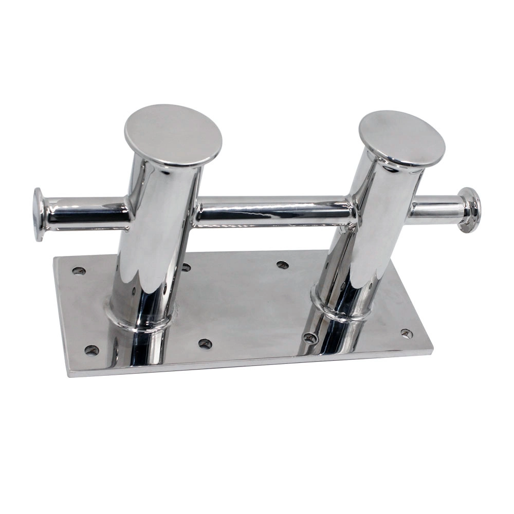 AISI 316 Marine Boat Docking Single Horn Double Cross Cleat Bollard